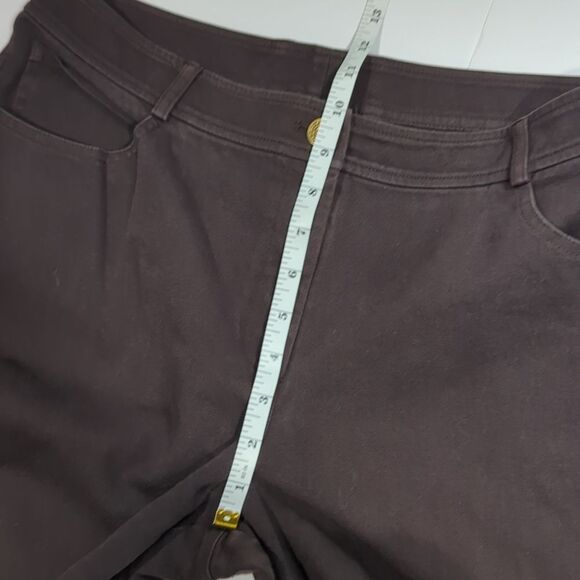 St. John Pants Womens 10 Brown Straight Leg 30" - Picture 9 of 10